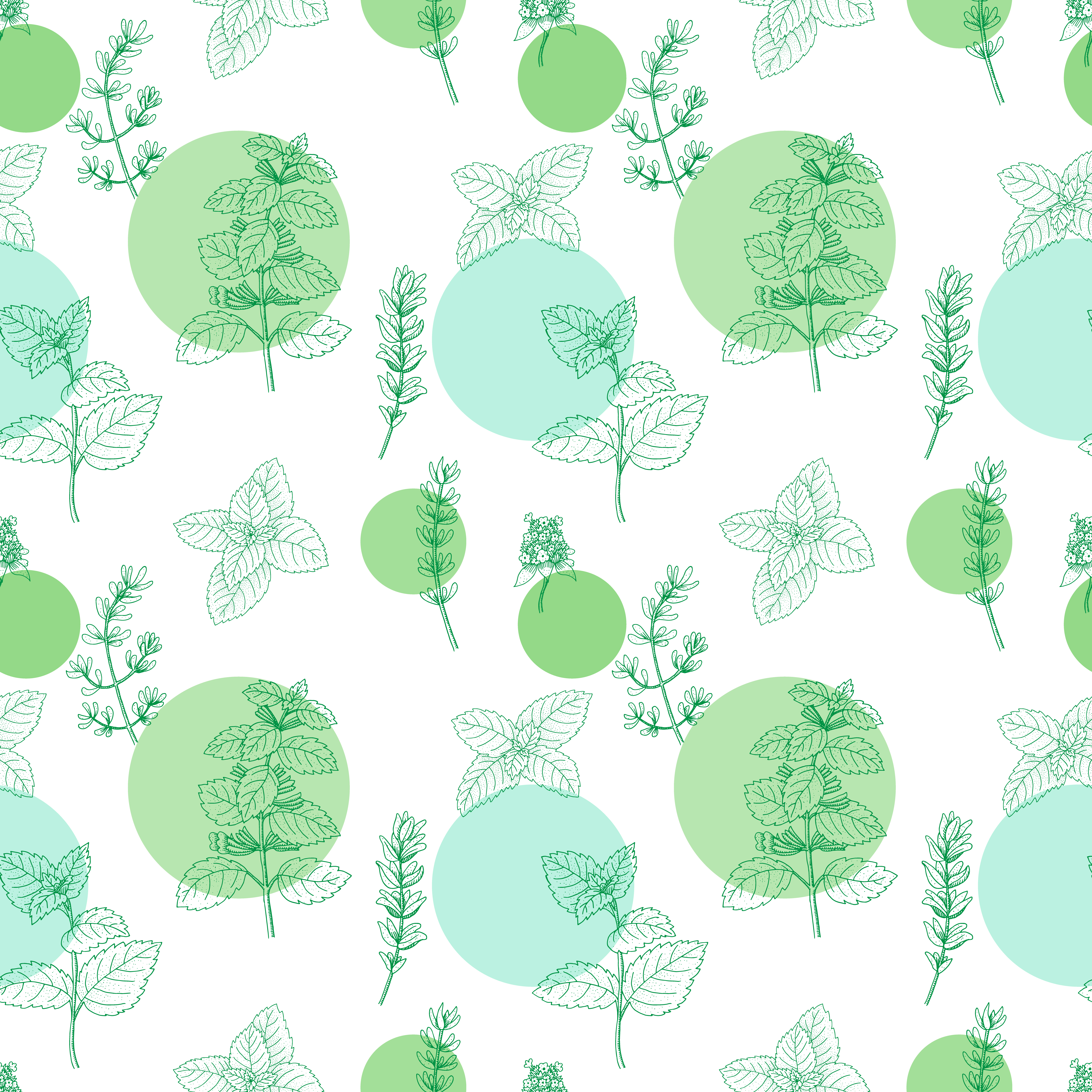 Mint Leaf Pattern Vector Art, Icons, and Graphics for Free Download