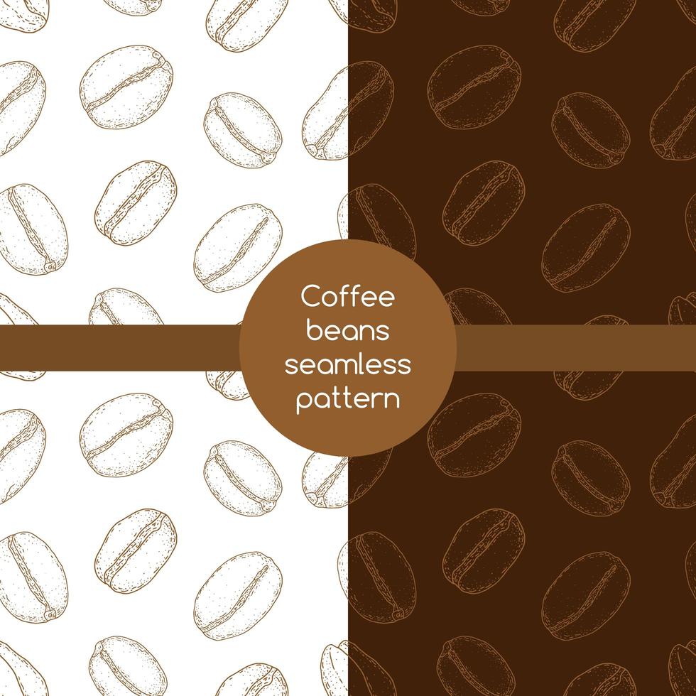 Coffee Beans Seamless Pattern  vector