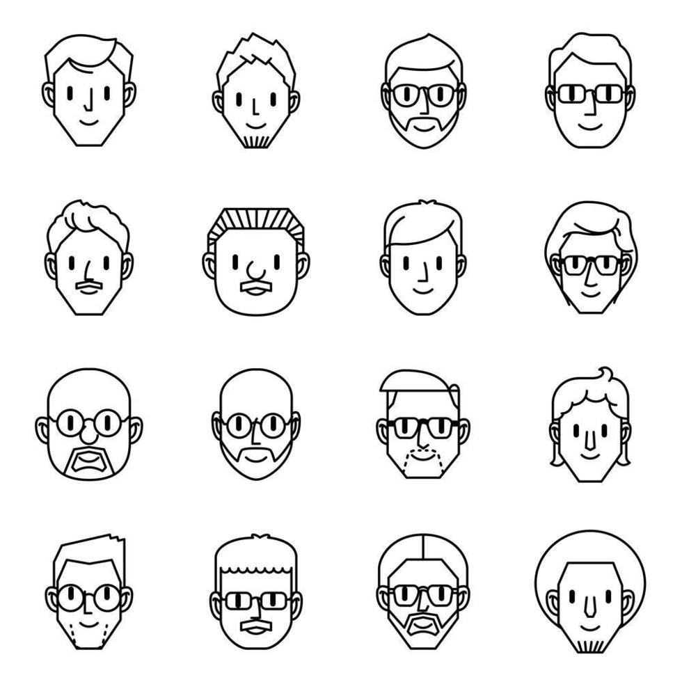 Avatar Icon set vector