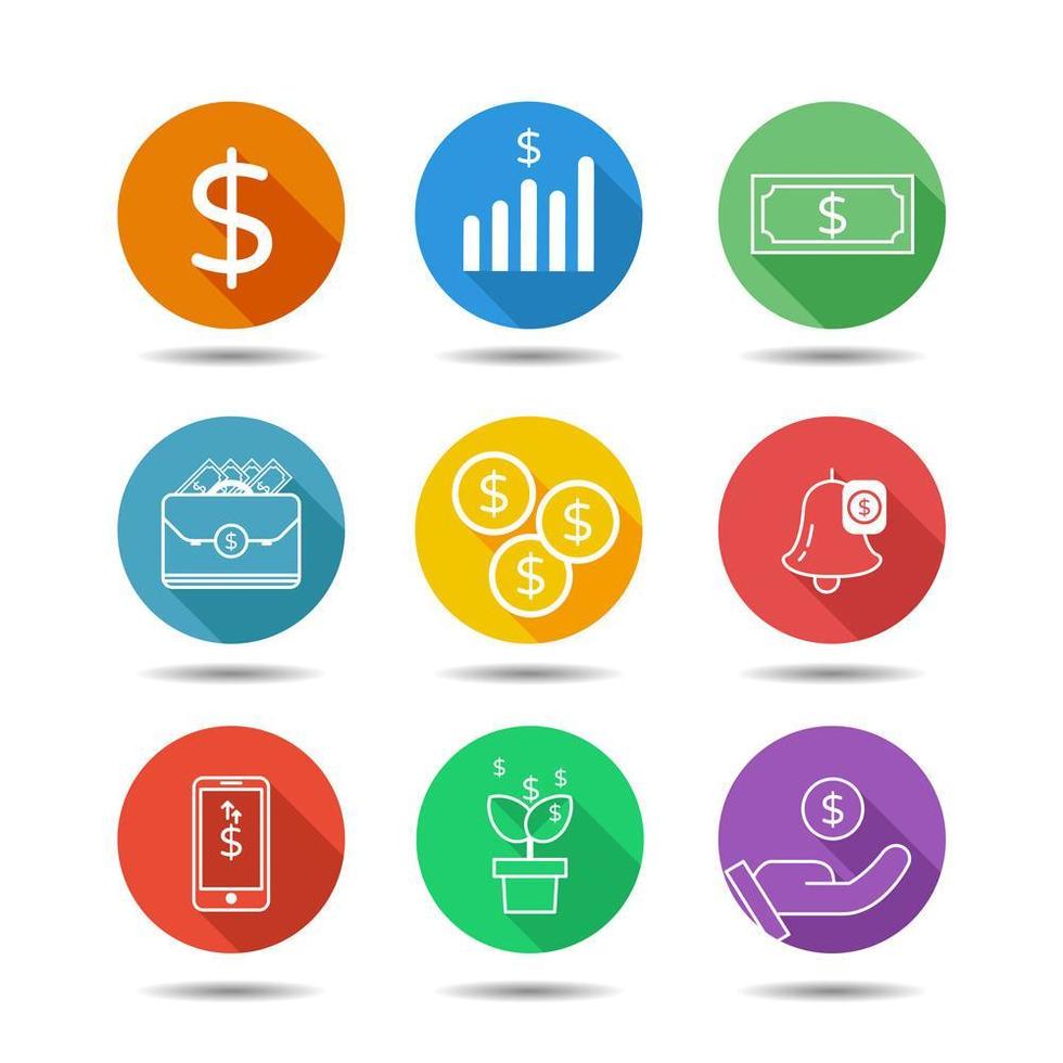 Money flat icon vector