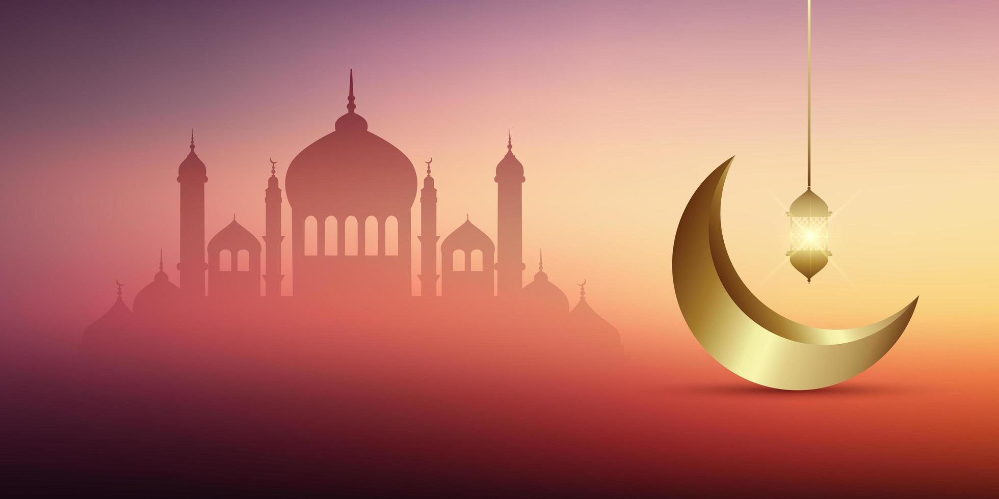 banner de Ramadán Kareem vector