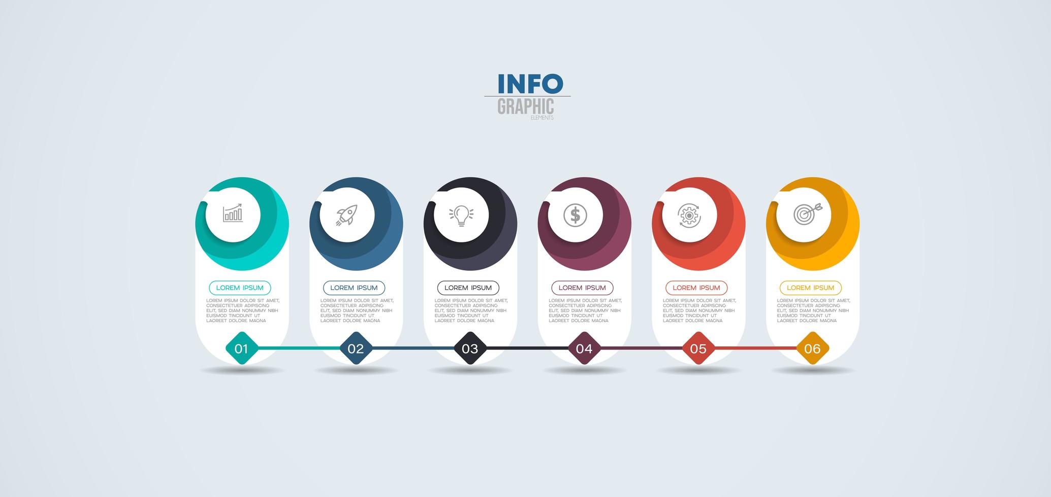 infografía de negocios de flujo de trabajo vector