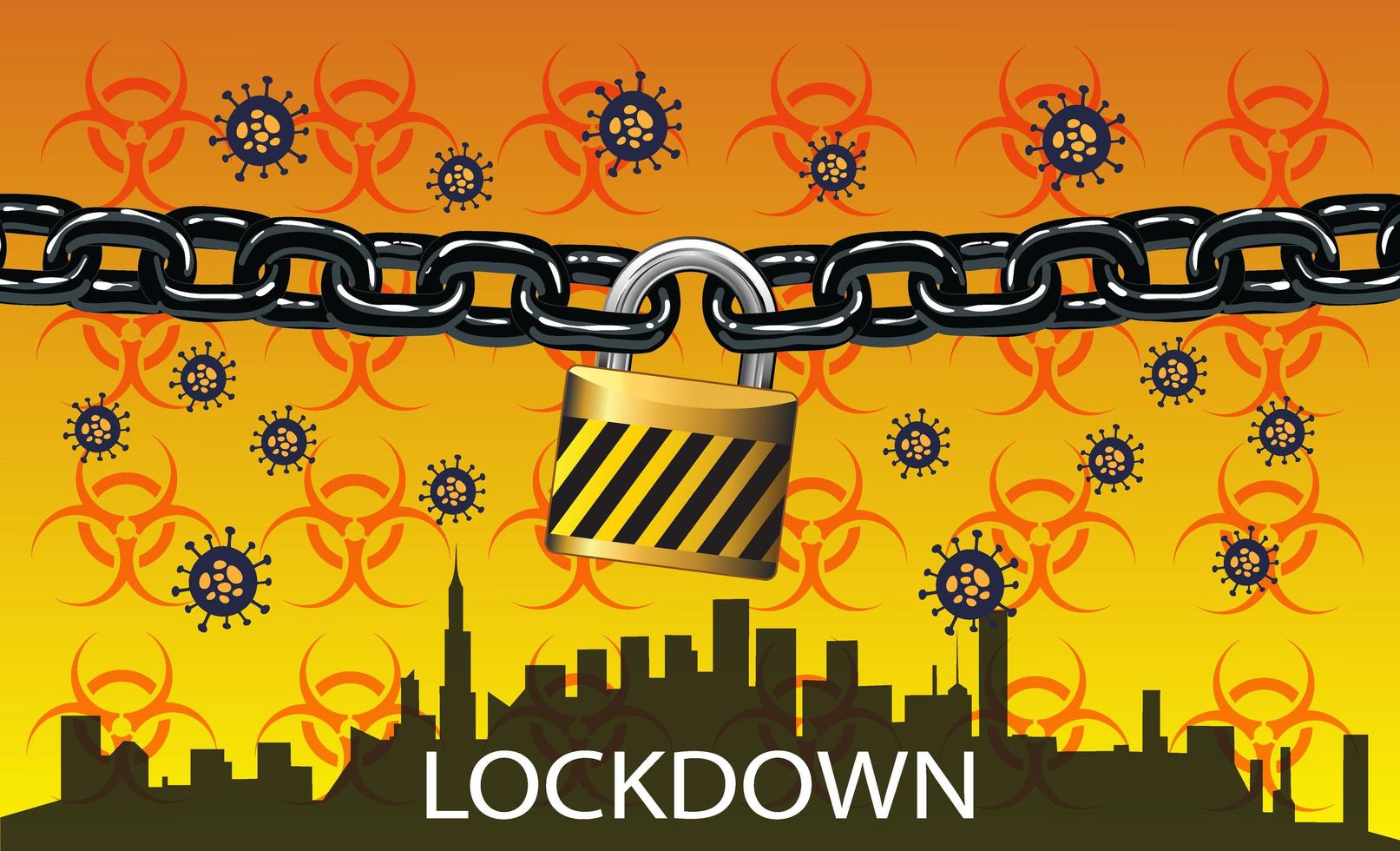 Lock down - Turn off the City  vector