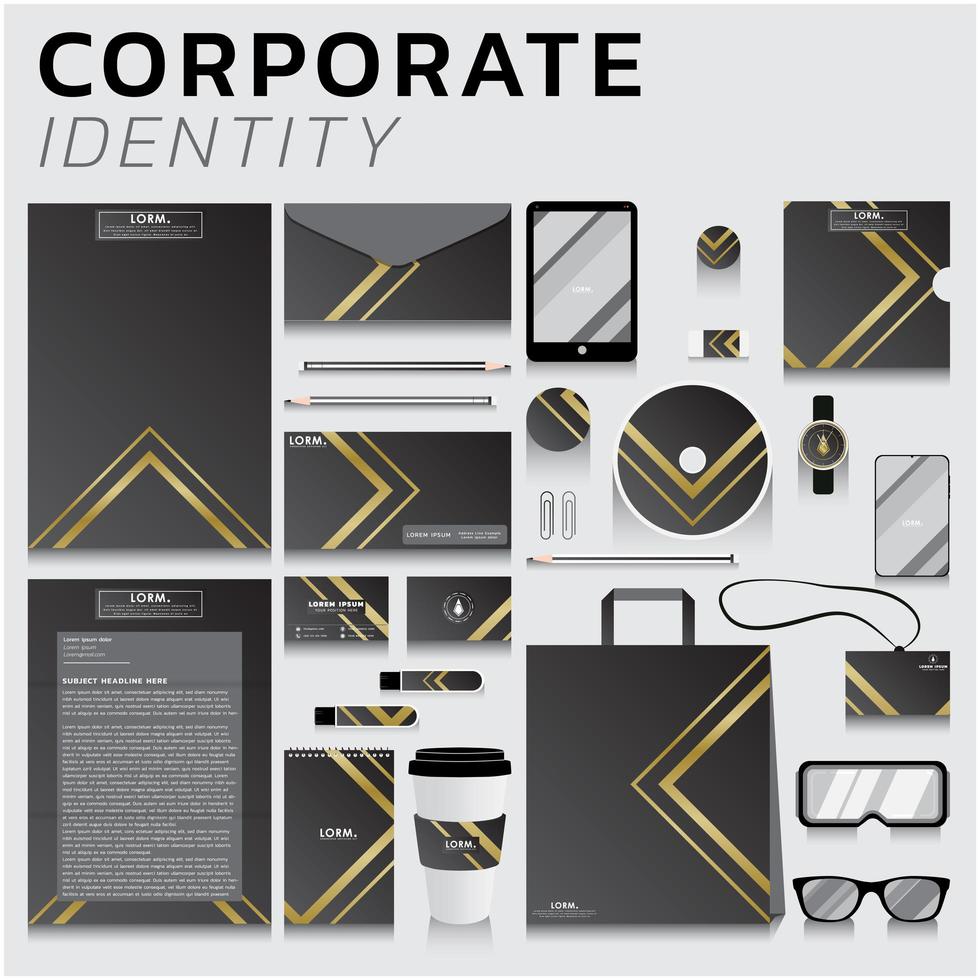 conjunto de identidad corporativa vector