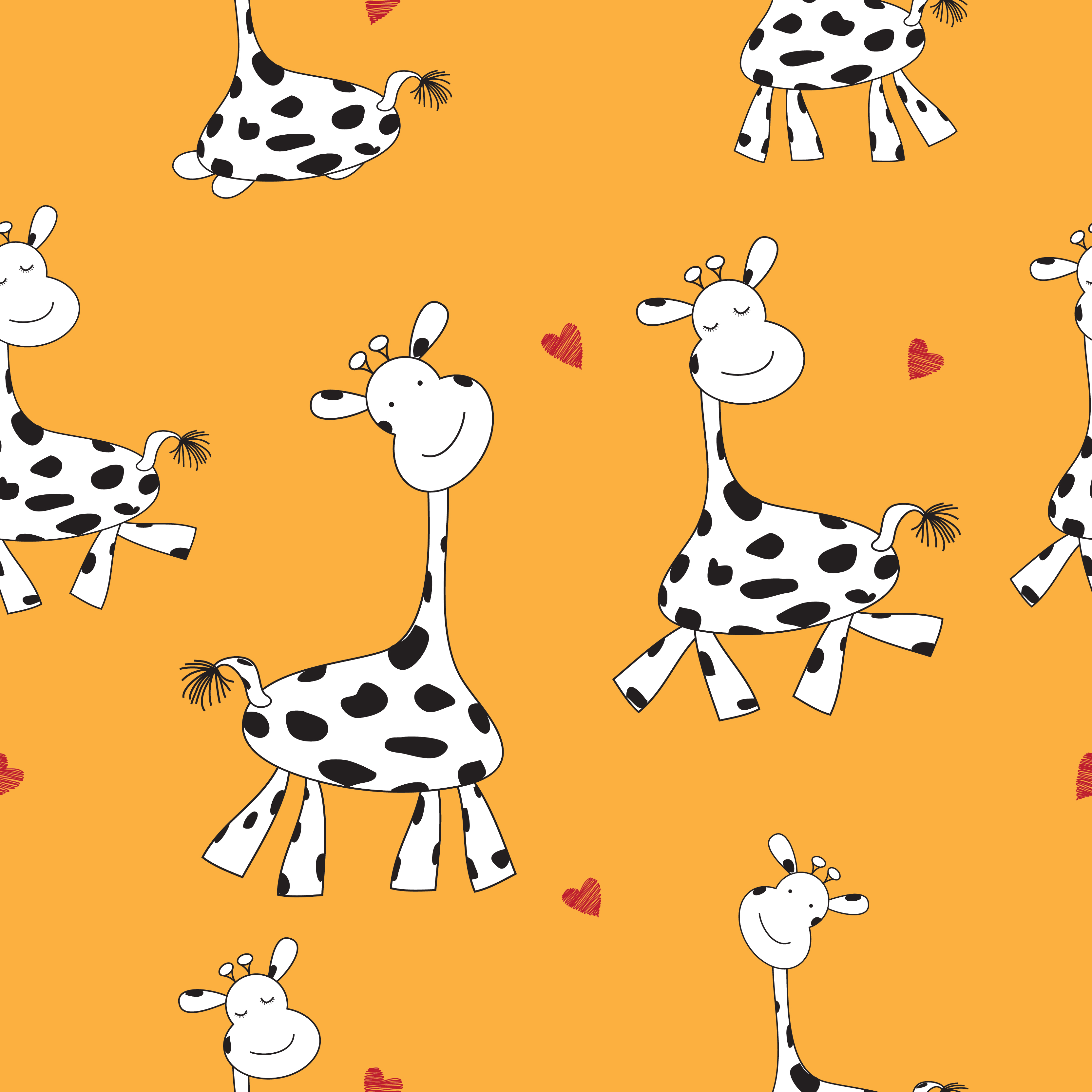 Funny Giraffe Cartoon Background 952798 Vector Art at Vecteezy