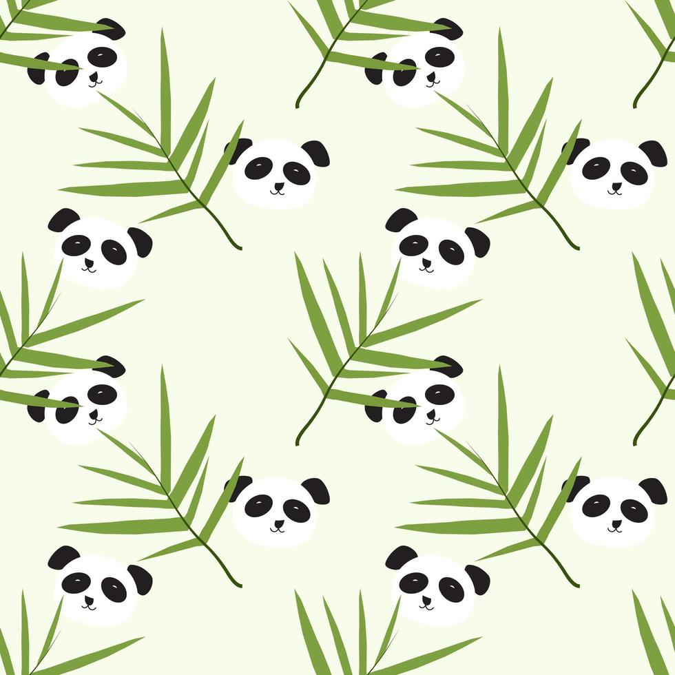 lindo patrón de panda vector