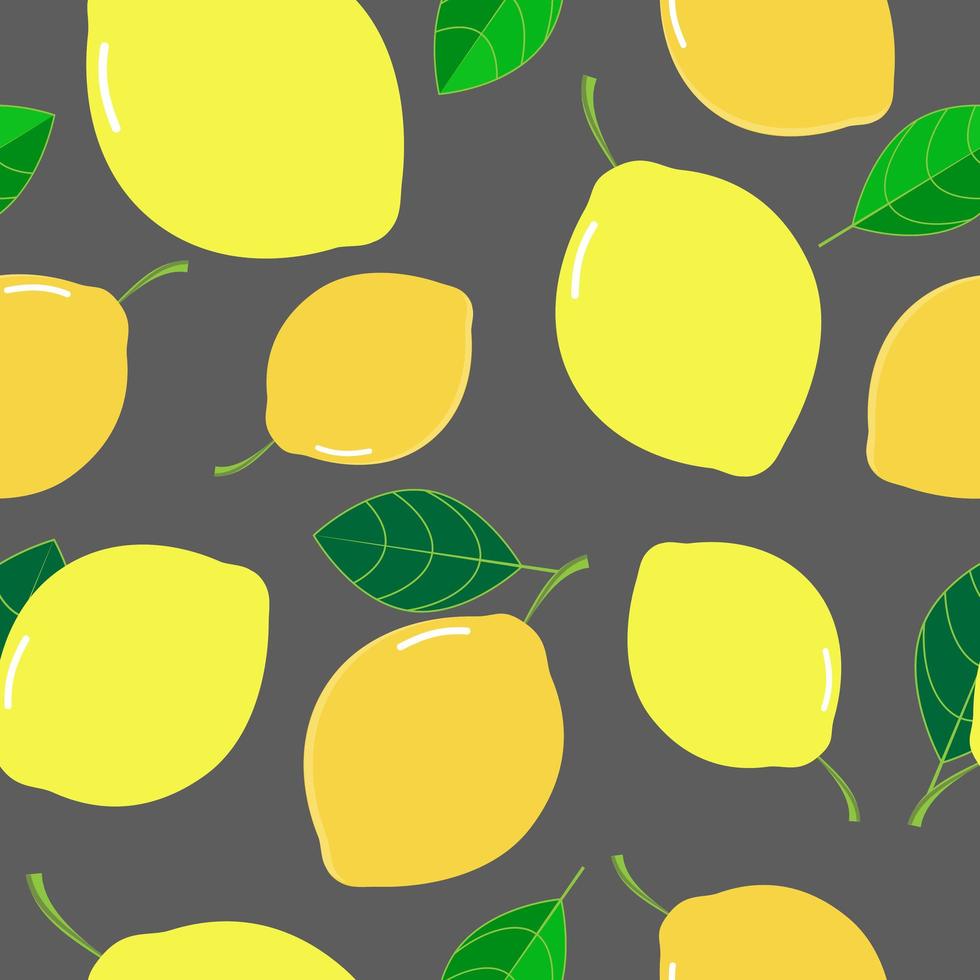 Fresh Lemon Tropical Pattern vector