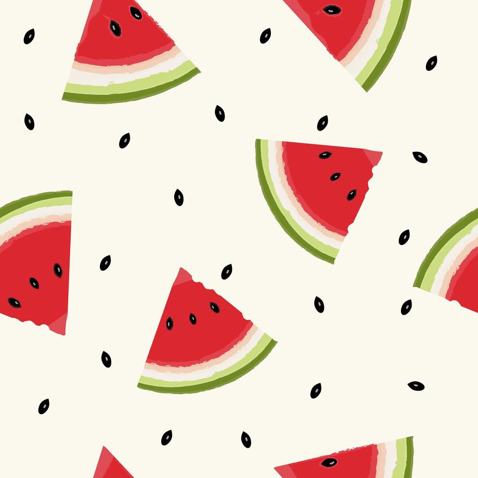 Fresh Watermelon Fruit Pattern vector