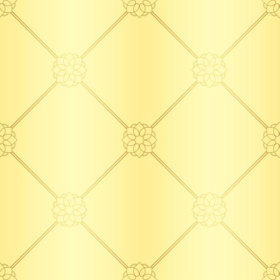 Seamless golden floral pattern background  vector