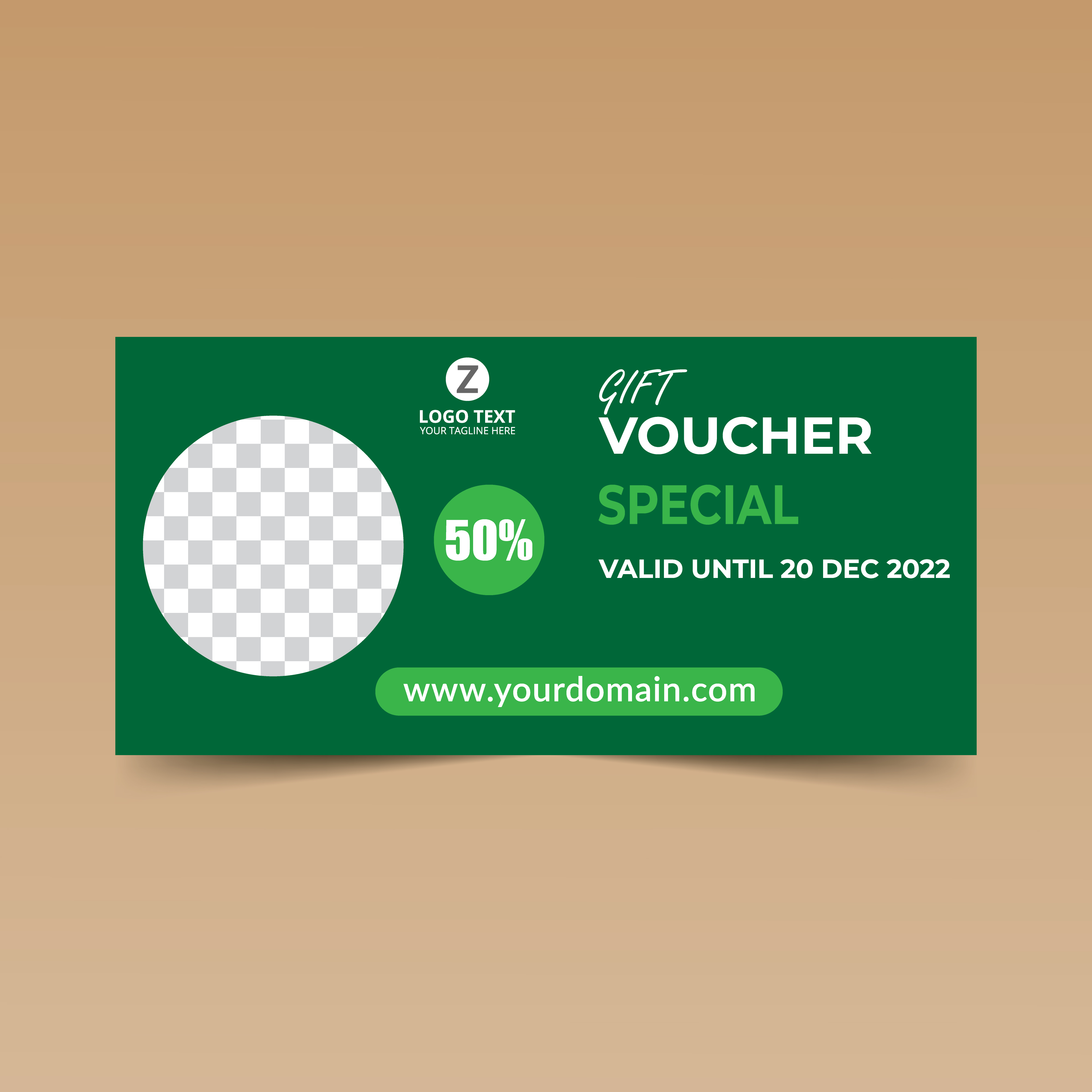 Green Round Frame Gift Voucher Template 952926 Vector Art at Vecteezy