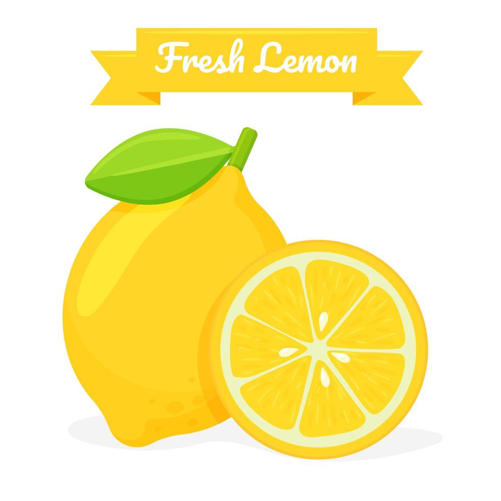 diseño de fruta de limón fresco vector