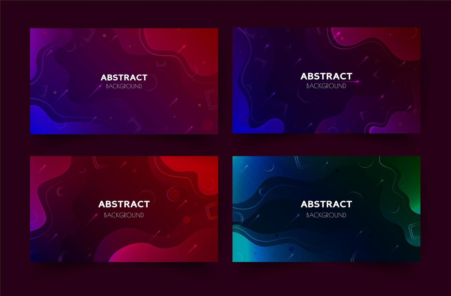 Gradient liquid background set for screens vector