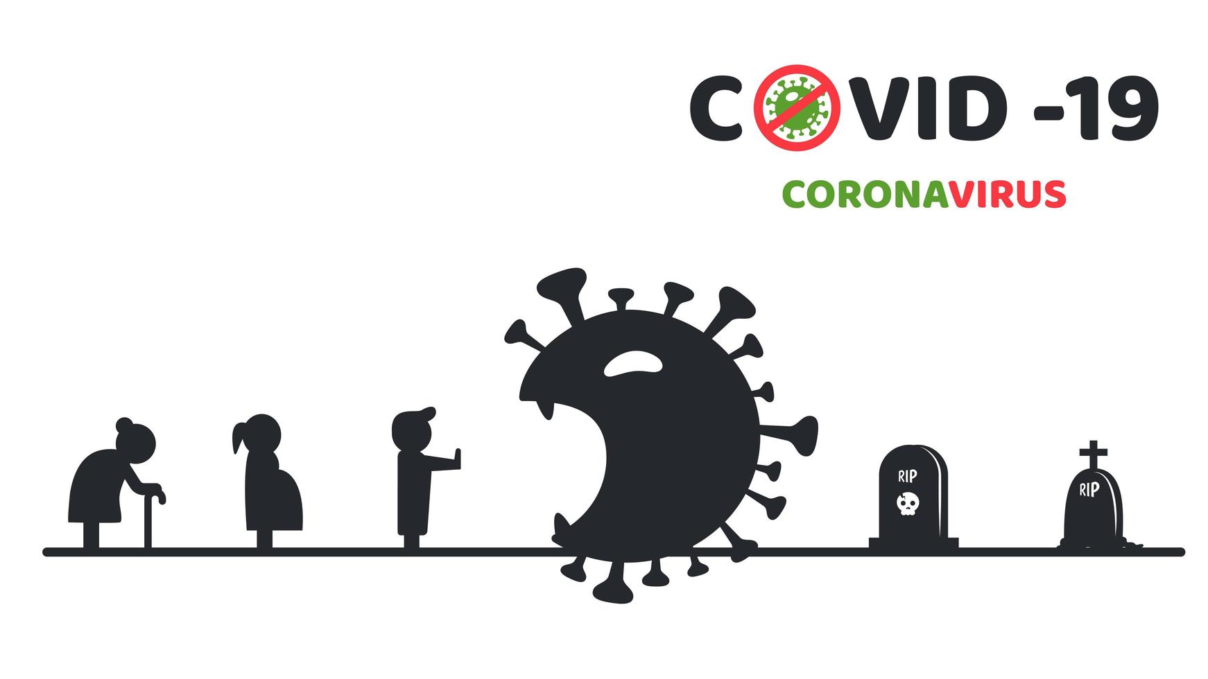 covid-19 para el póster extendido vector