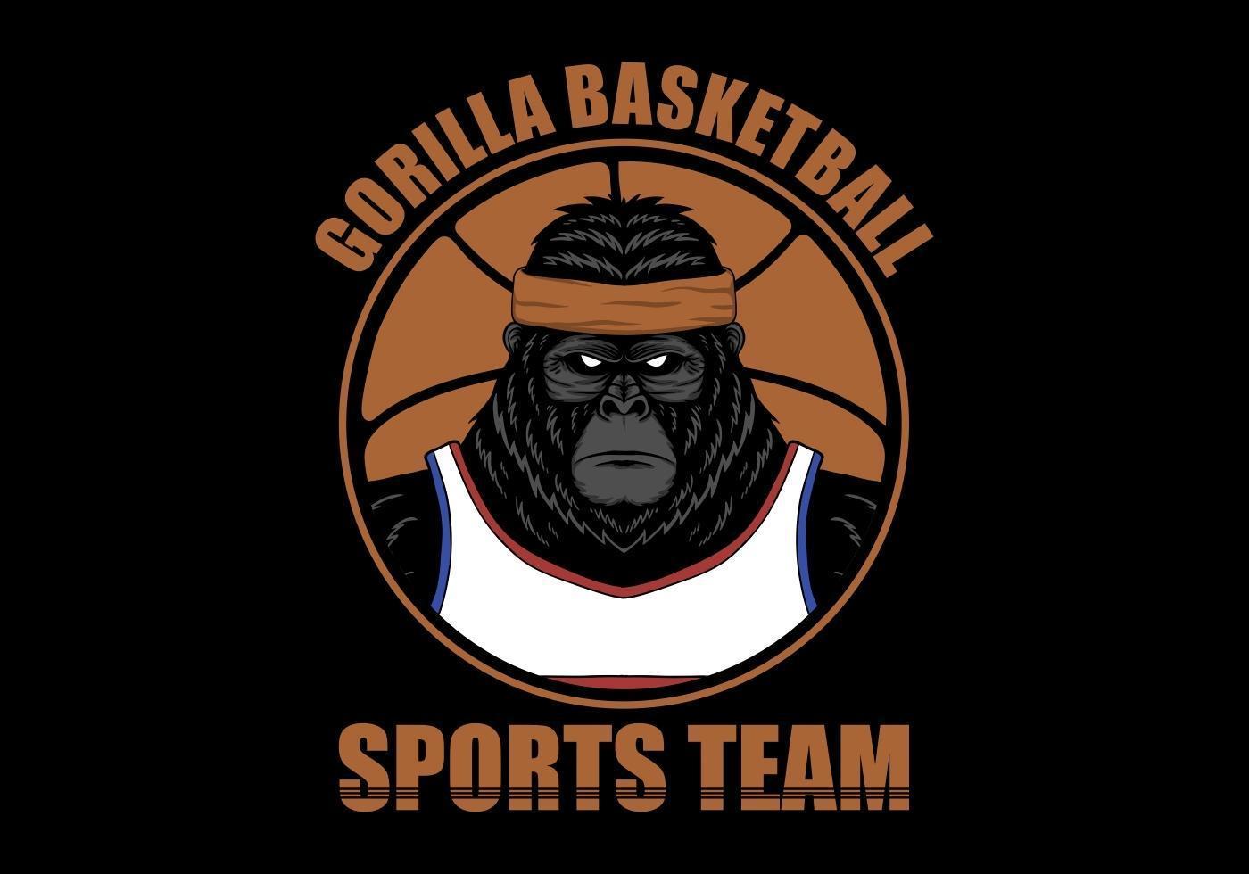 Basketball Player Gorilla Illustration vector