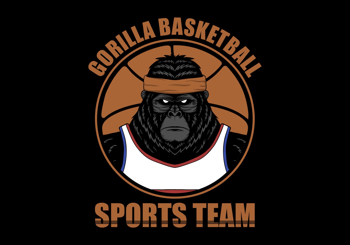 Basketball Player Gorilla Illustration 955318 Vector Art at Vecteezy