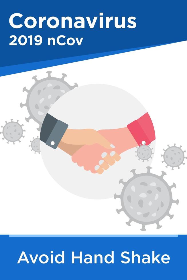 Avoid Hand Shake to Prevent COVID-19 vector