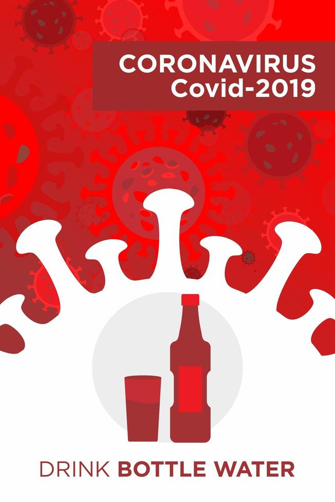 Drink Bottle Water During COVID-19 Poster vector