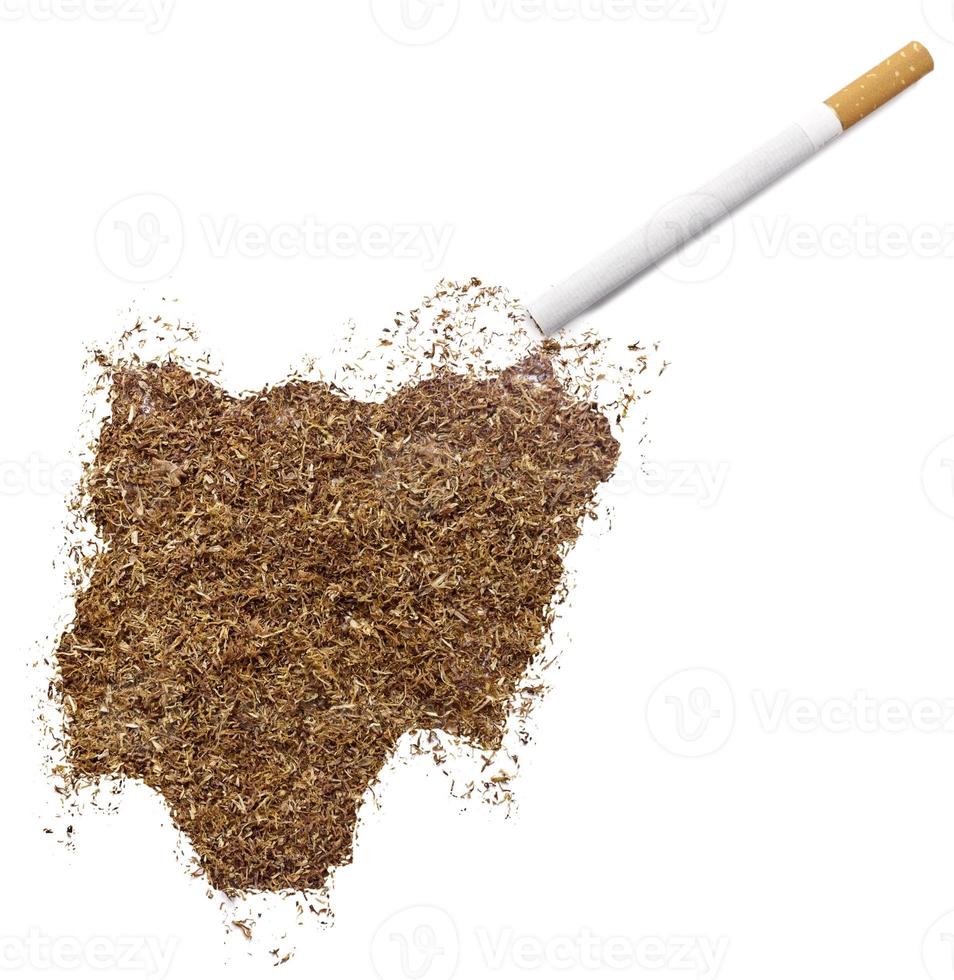 Cigarette and tobacco shaped as Nigeria (series) photo