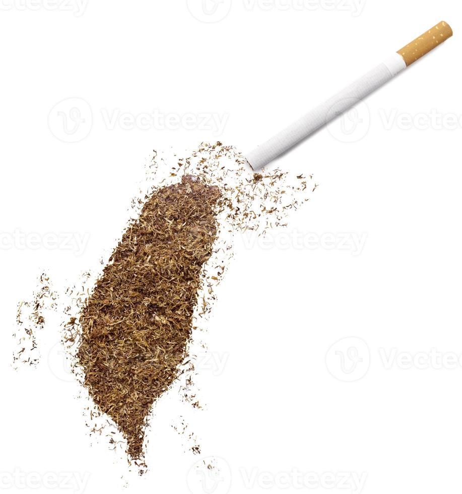 cigarrillo y tabaco con forma de taiwán (serie) foto
