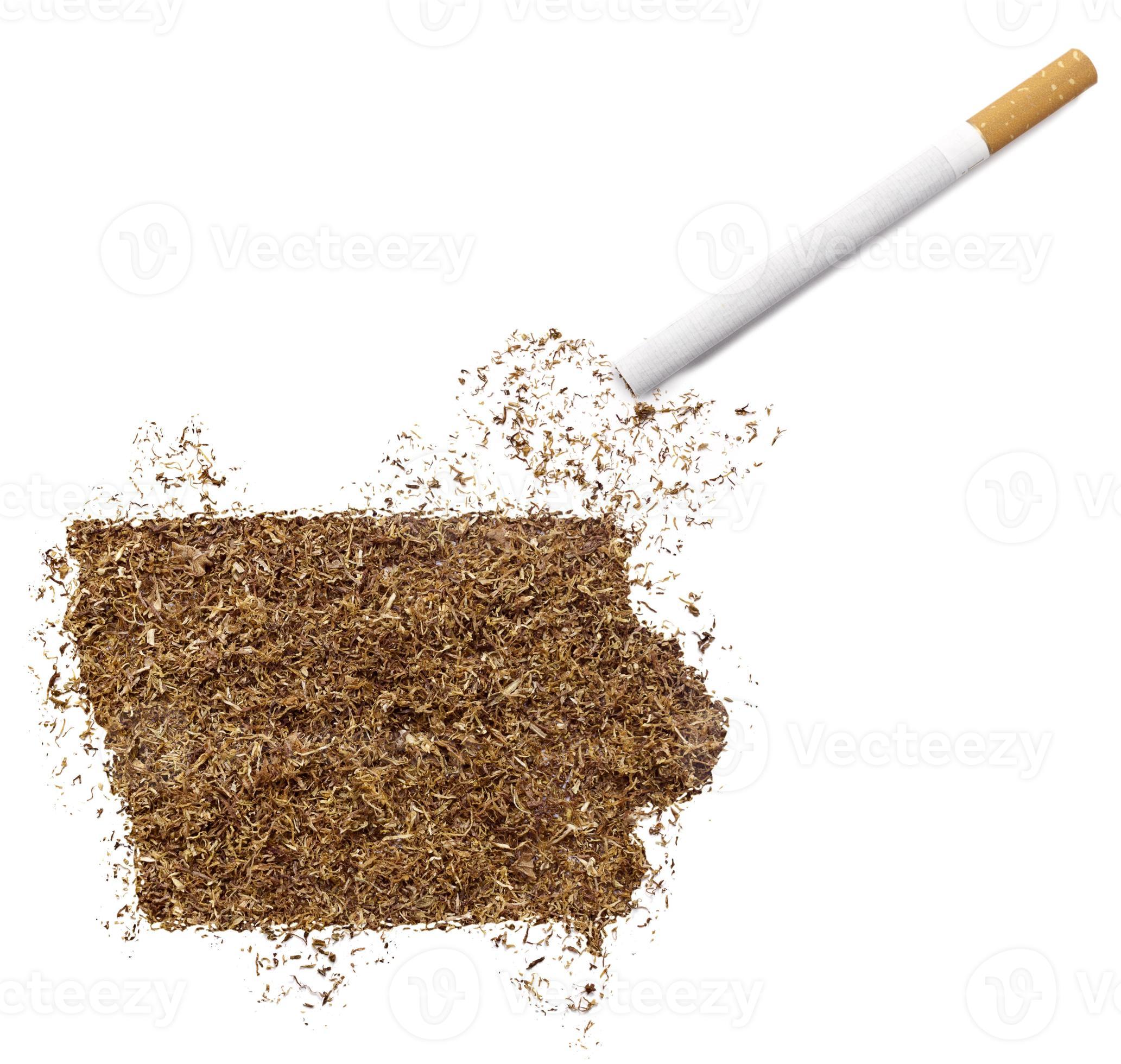 cigarrillo y tabaco con forma de iowa (serie) foto
