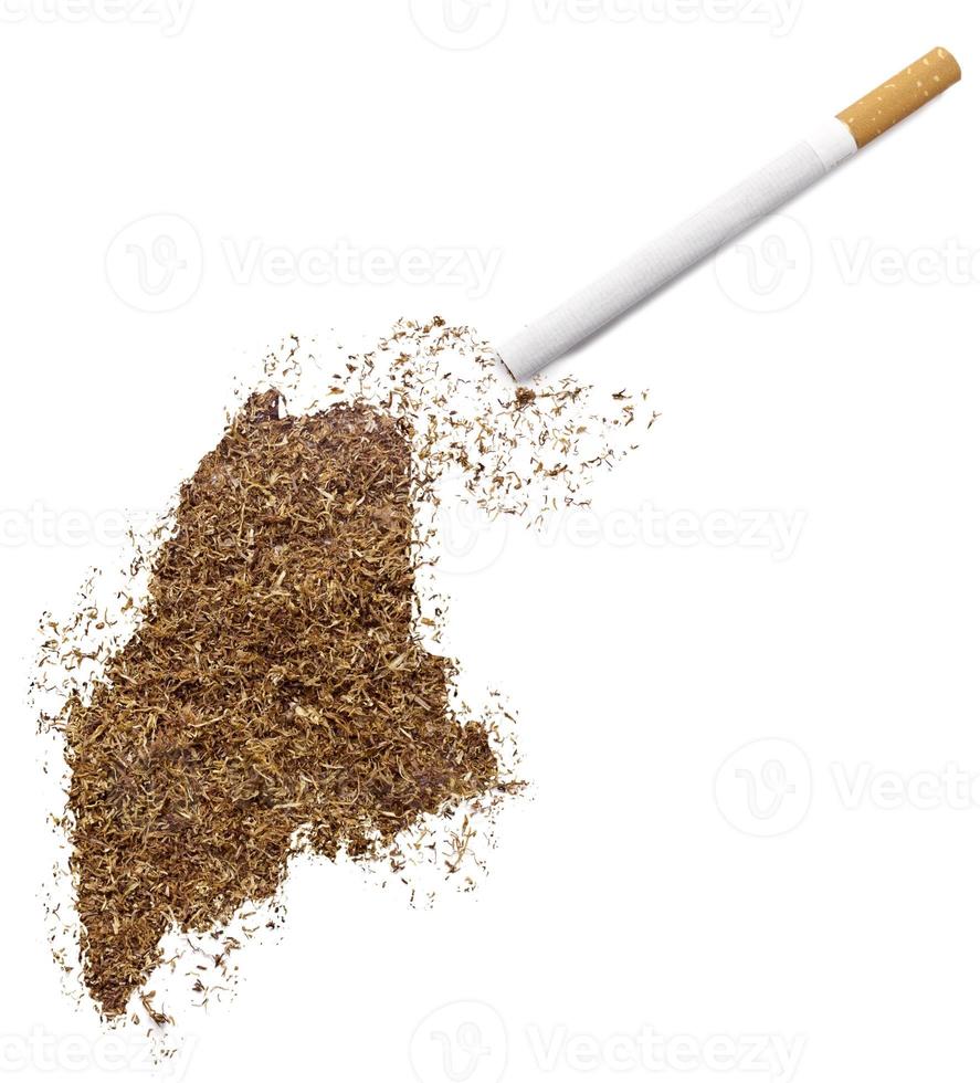 Cigarette and tobacco shaped as Maine (series) photo
