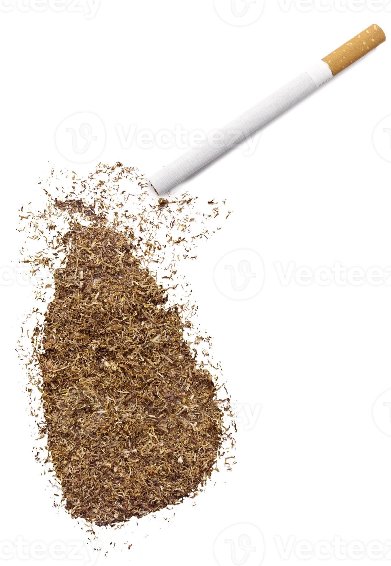 Cigarette and tobacco shaped as Sri Lanka (series) 957383 Stock Photo