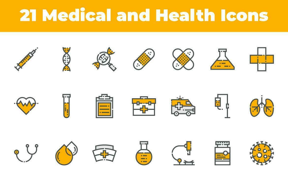 iconos médicos y de salud vector