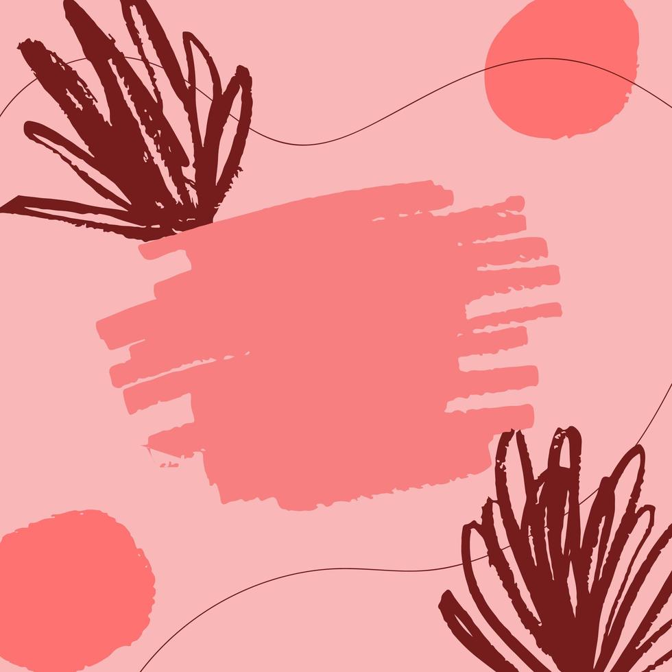 Modern Pink Scribbles Background vector