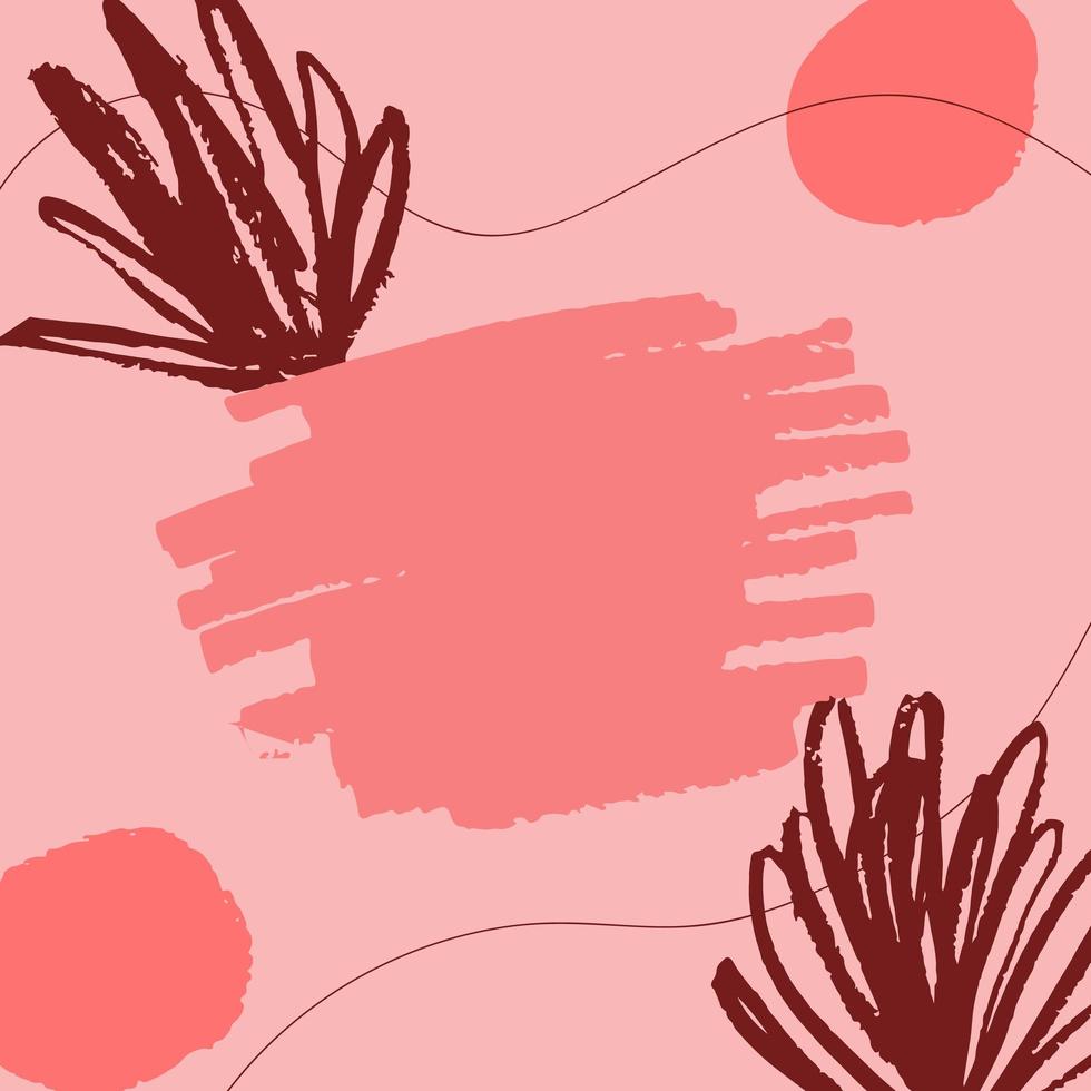 Fondo de garabatos rosa moderno vector