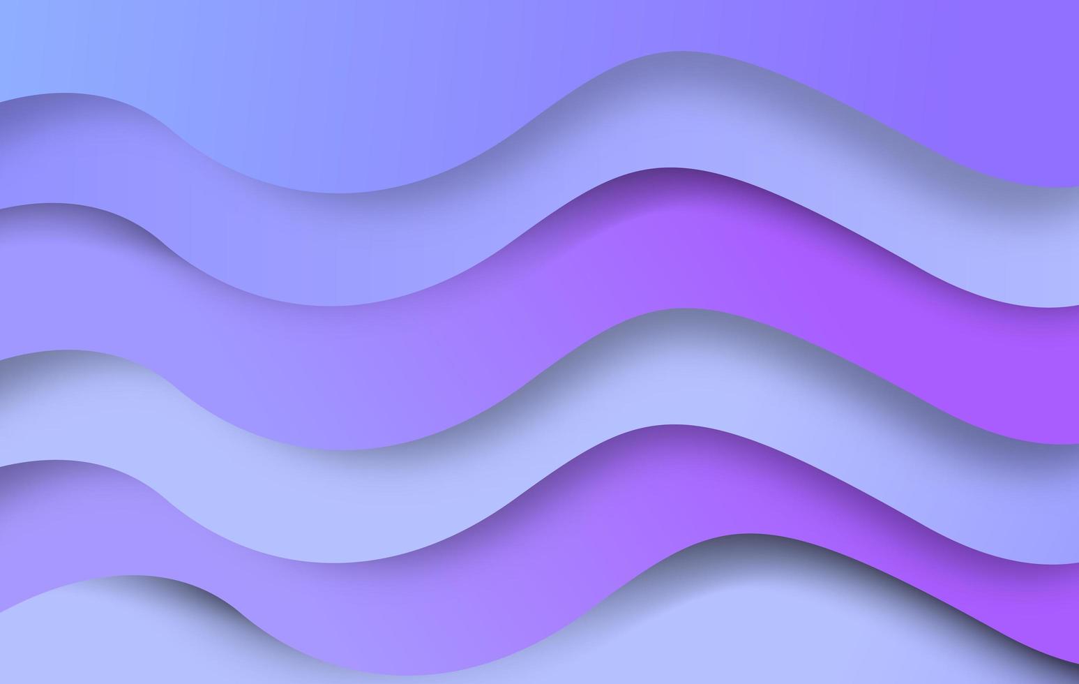 Purple Cut Paper Wave Background  vector