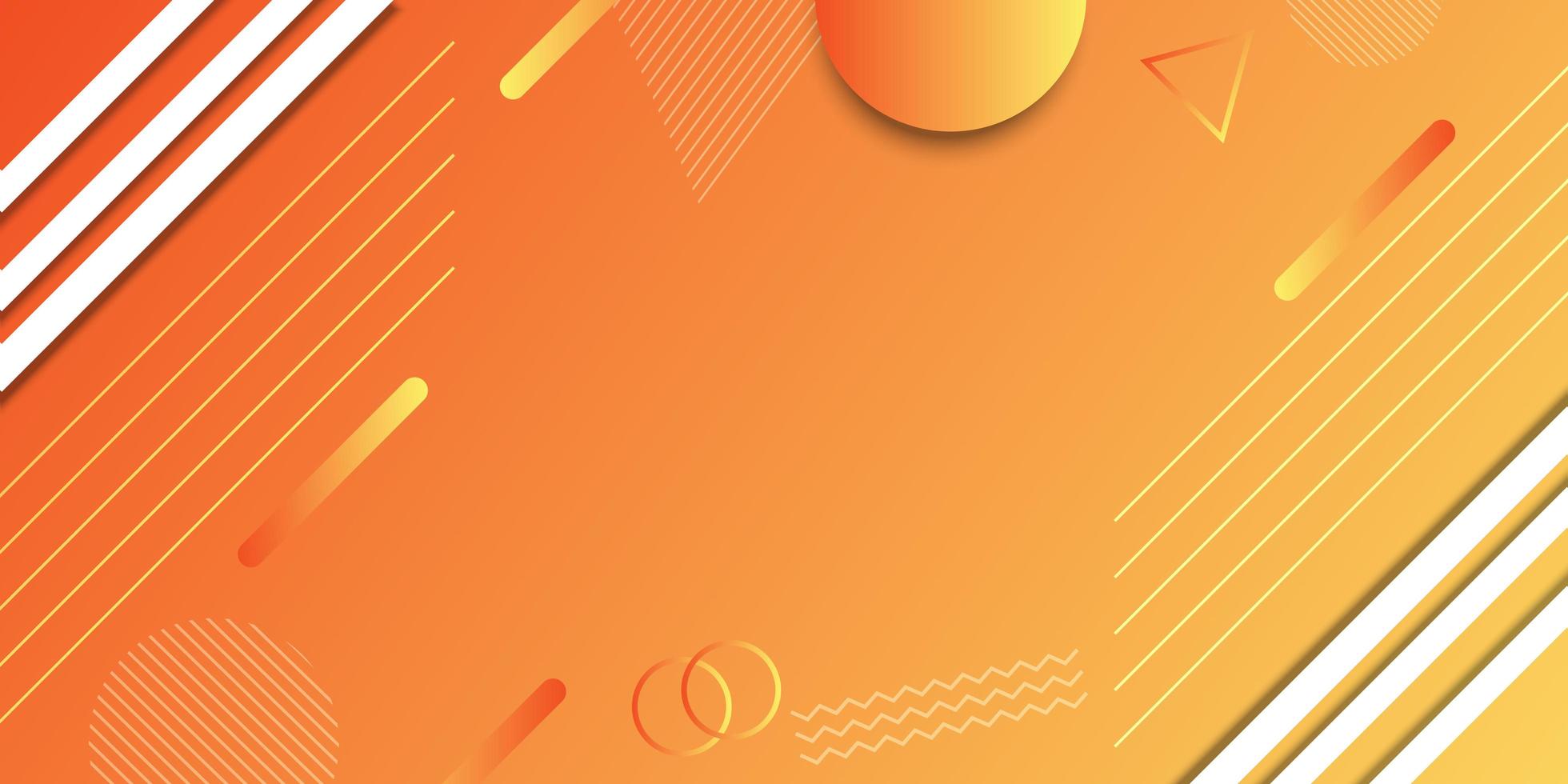 Geometric Orange and Yellow Gradient Banner vector