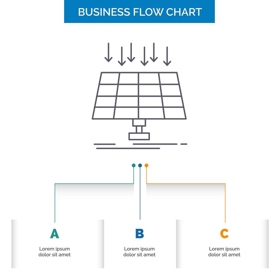 diagrama de flujo de negocio de energía alternativa vector