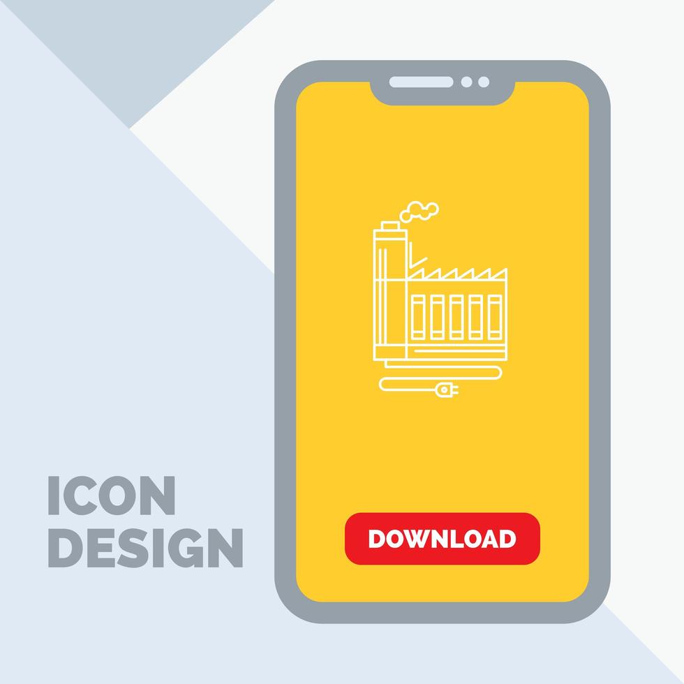 Energy Consumption Icon on Mobile Device vector