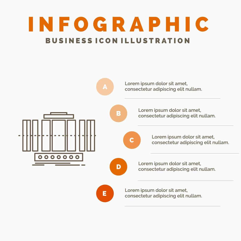 Presentación de tecnología mecánica infografía vector