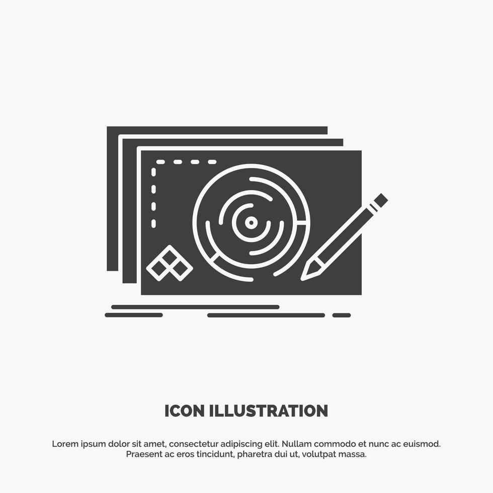 Black and White Digital Design Icon vector