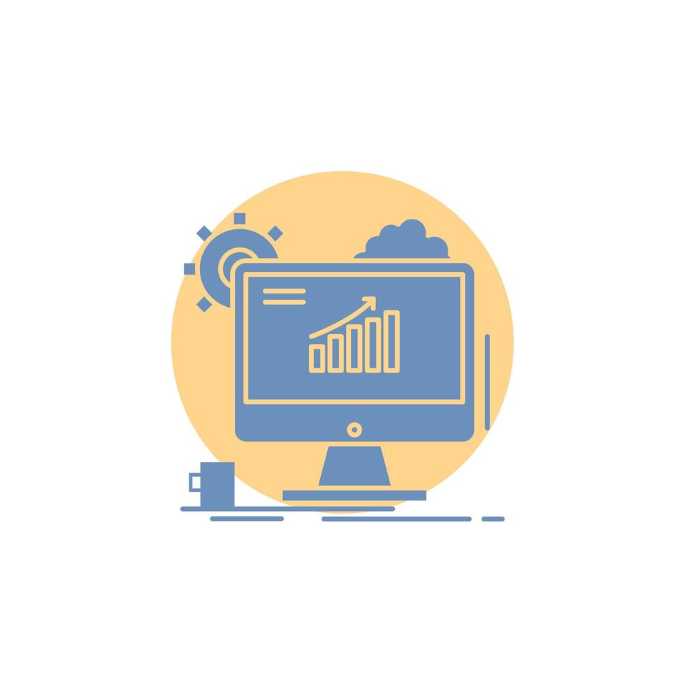 Analytics Computer Icon Design  vector