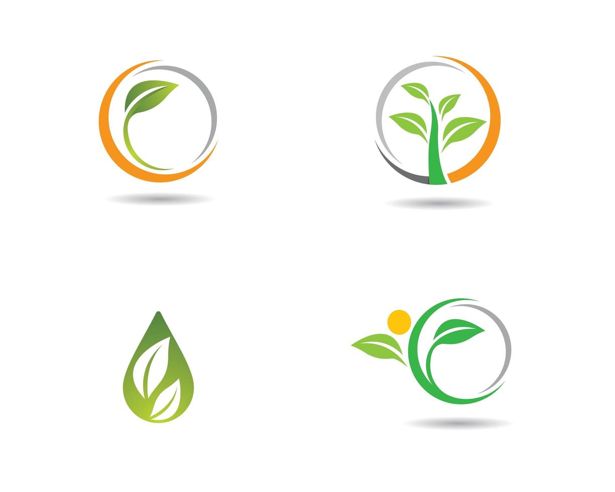 colección de logotipos ambientales ecología vector