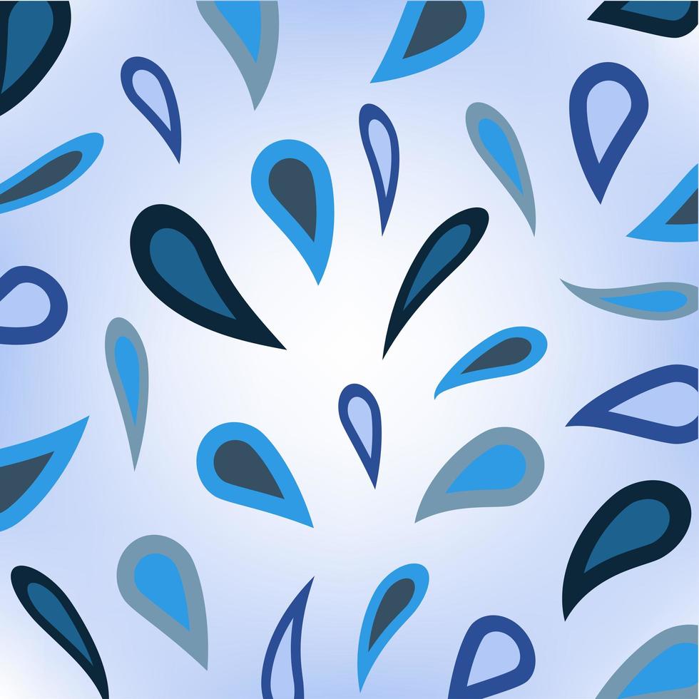 Blue Abstract Tear Drop Design vector