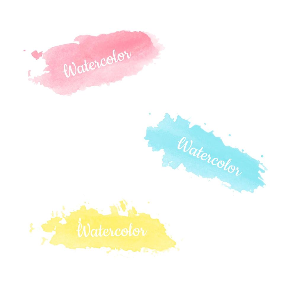 Colorful Watercolor Brush Strokes vector