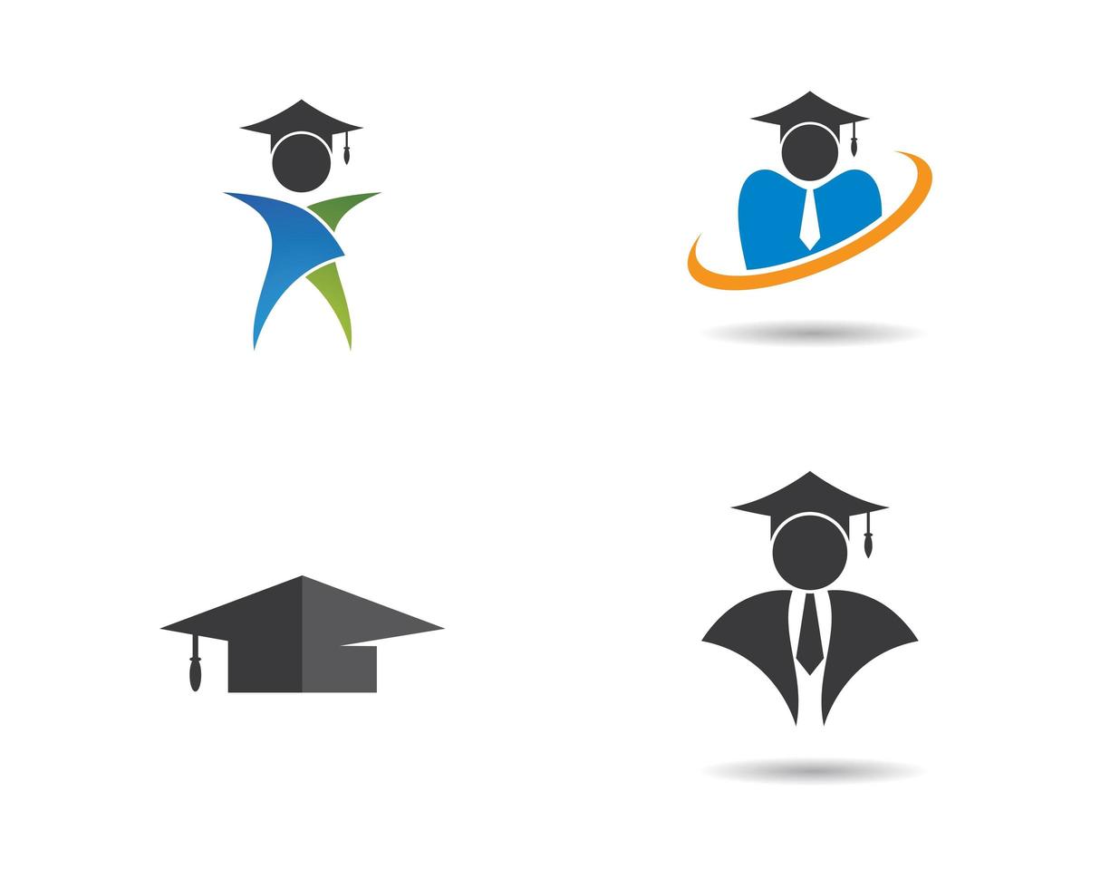 conjunto de logo de graduación vector