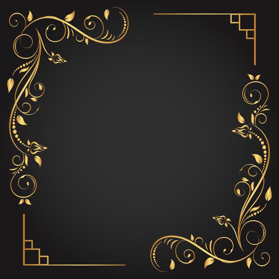 Download Ornamental Gold Corner Flourish Square Frame - Download ...