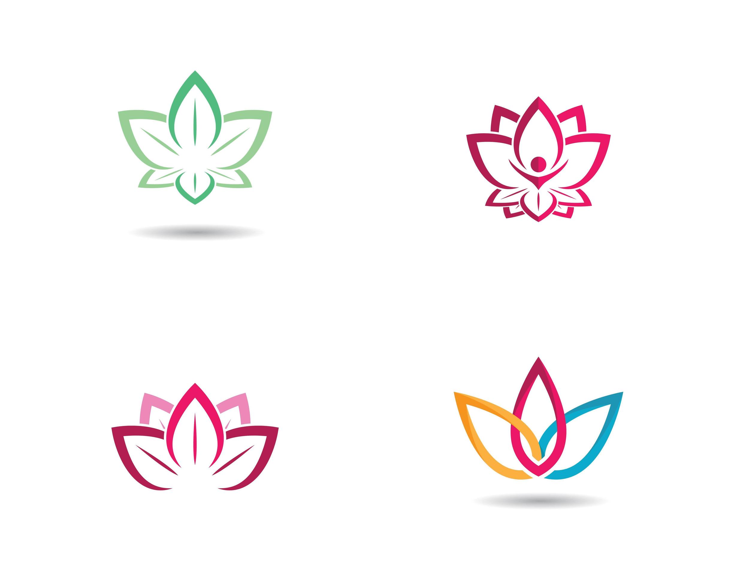 Beautiful Flowers Logo Set 957743 Vector Art at Vecteezy