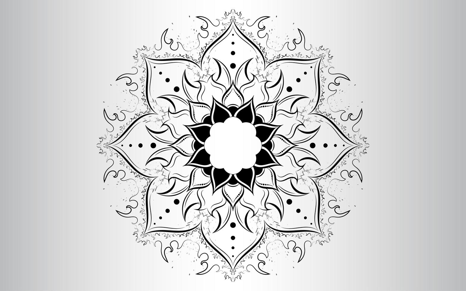 Wave Pattern Petal Flower Mandala vector