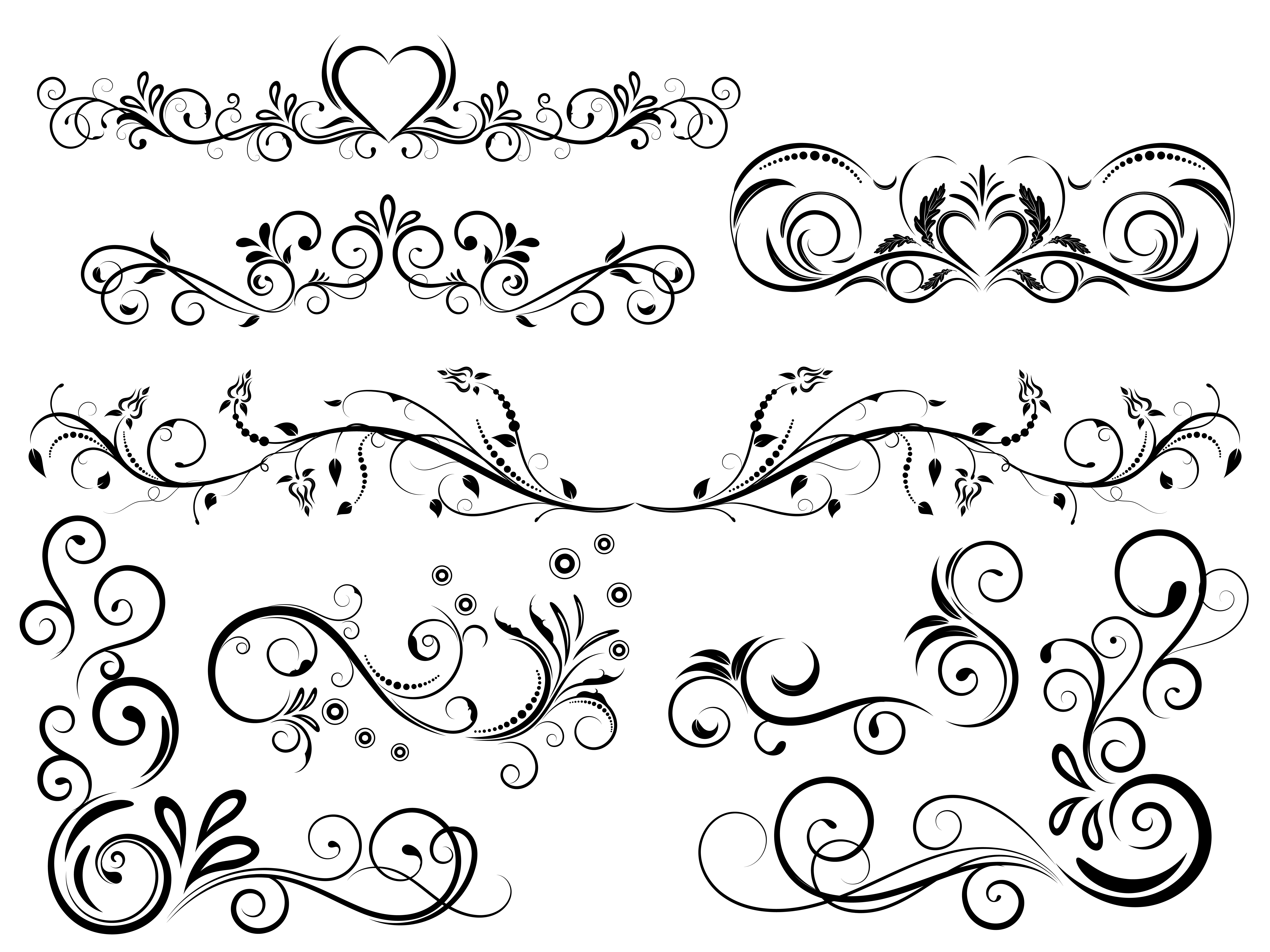Set Of Black Outline Flourishes Download Free Vectors Clipart Graphics Vector Art Set Of Black Outline Flourishes Download Free Vectors Clipart Graphics Vector Art