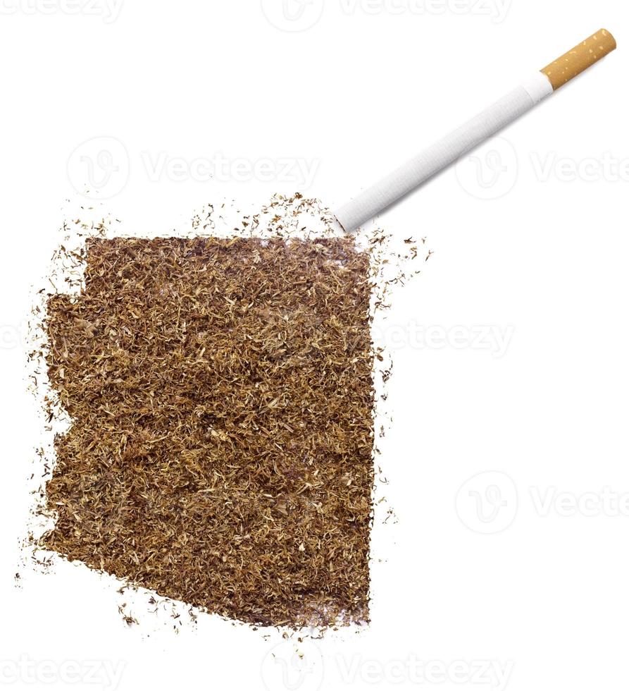 cigarrillo y tabaco con forma de arizona (serie) foto