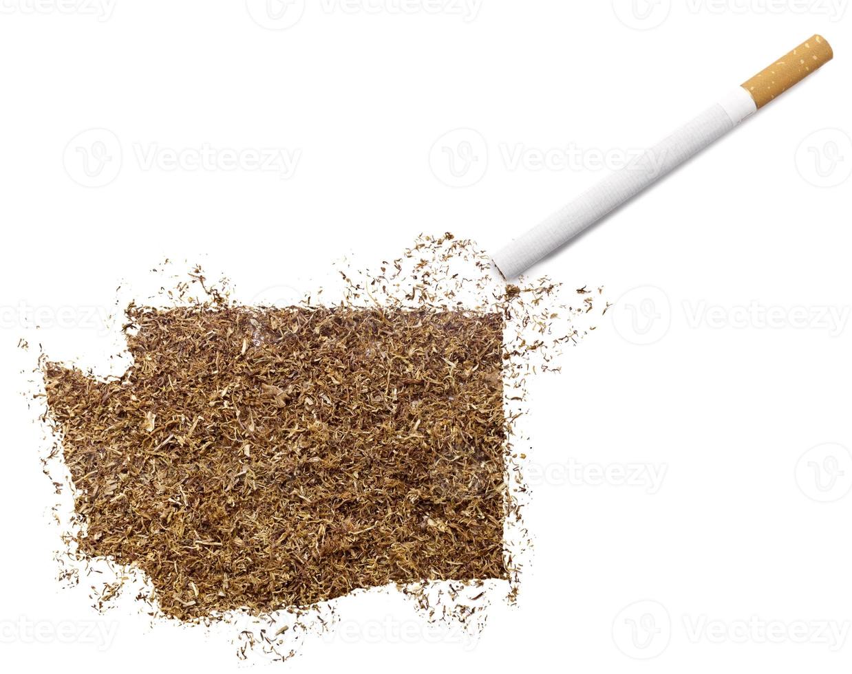 cigarrillo y tabaco con forma de washington (serie) foto