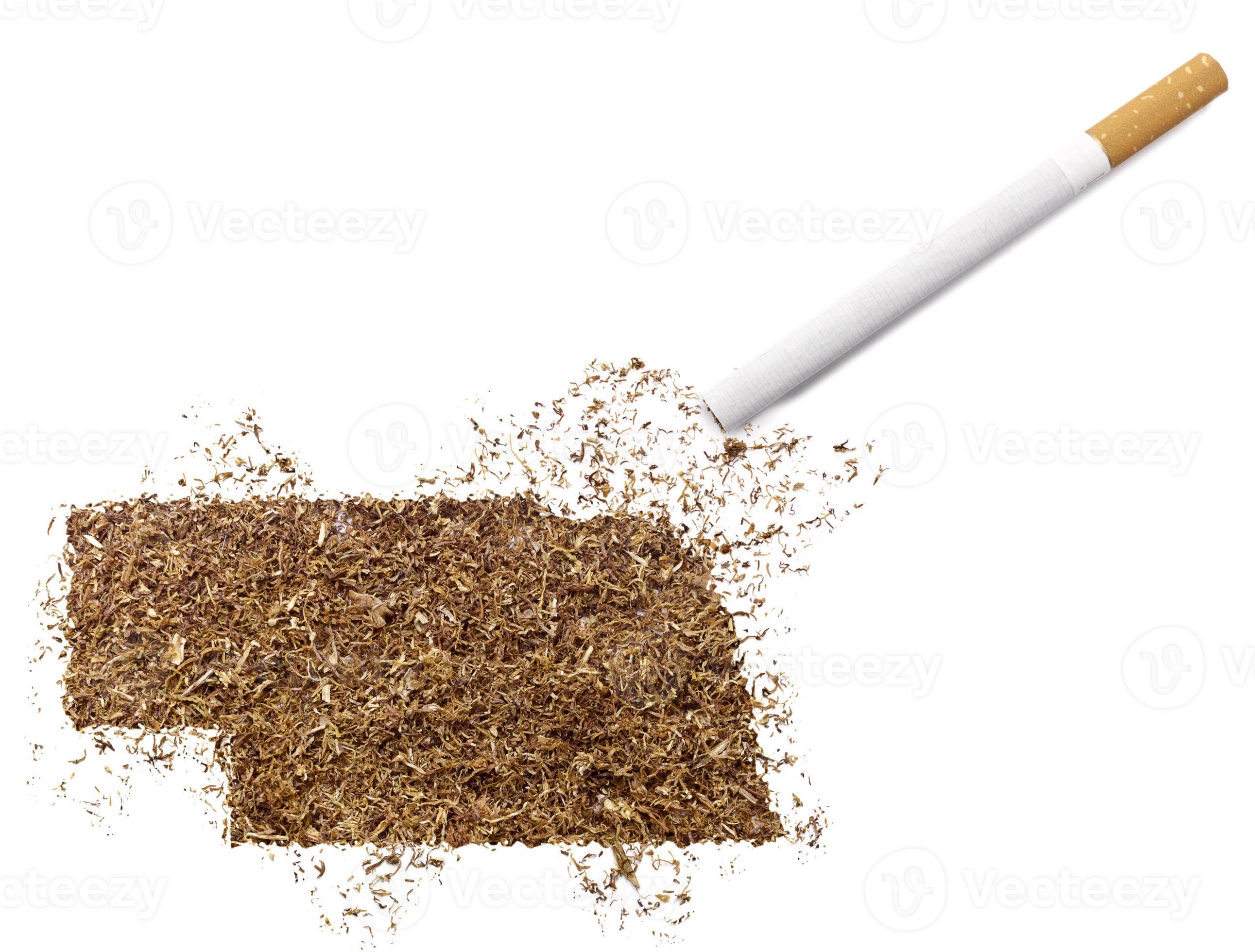 Cigarette and tobacco shaped as Nebraska (series) photo