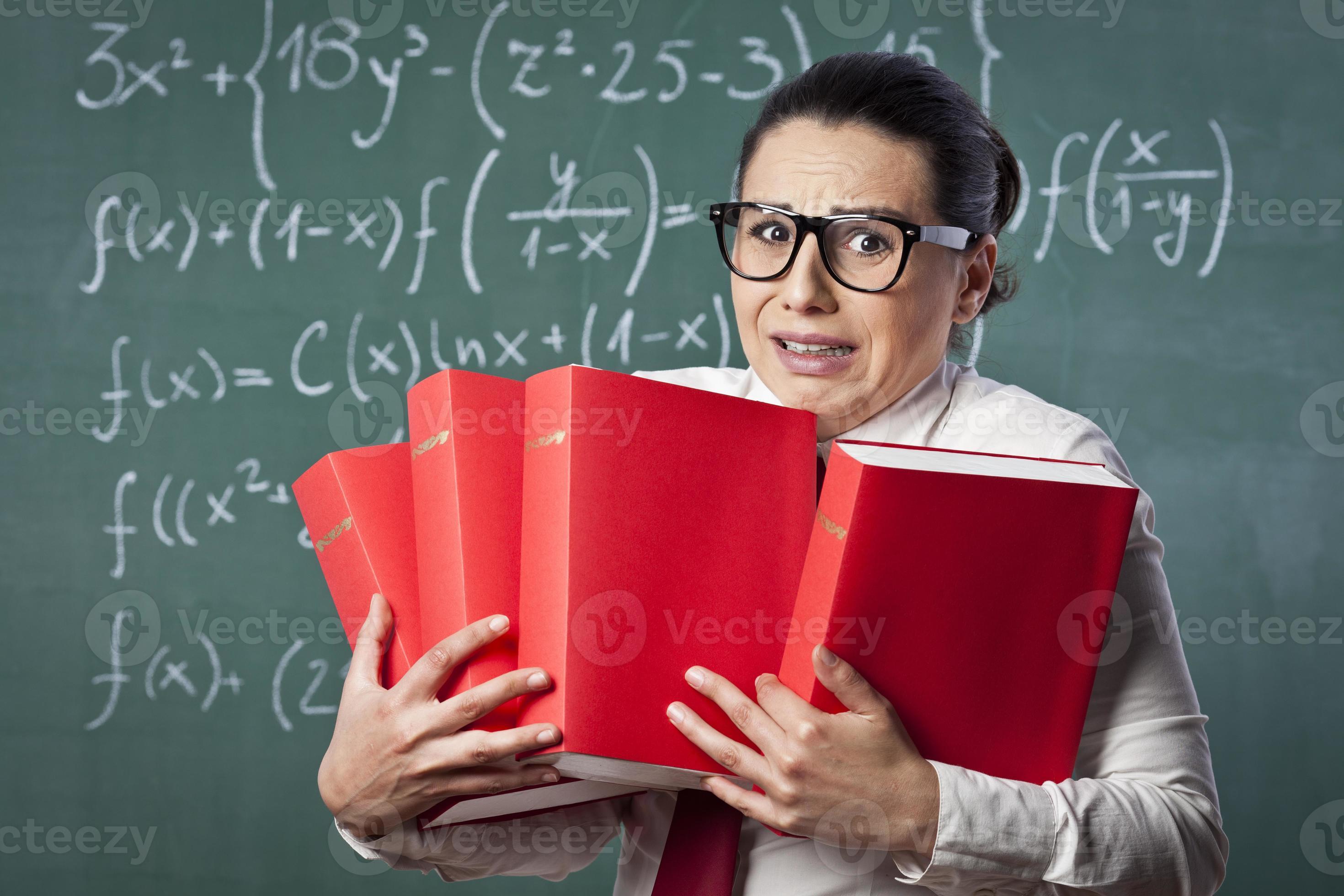 Nerdy math teacher 958725 Stock Photo at Vecteezy