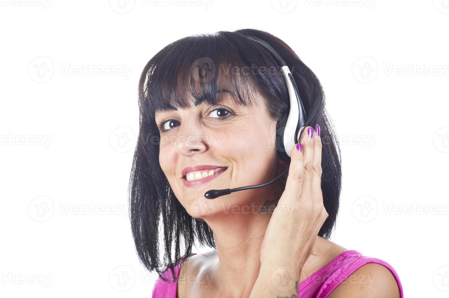 Woman support phone operator photo