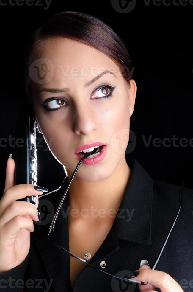 Attractive Woman Talking on Phone photo